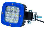 Lampe de travail LED universelle avec min. 2800 Lm, 9 LEDs, corps en aluminium (noir). Poignée articulée.