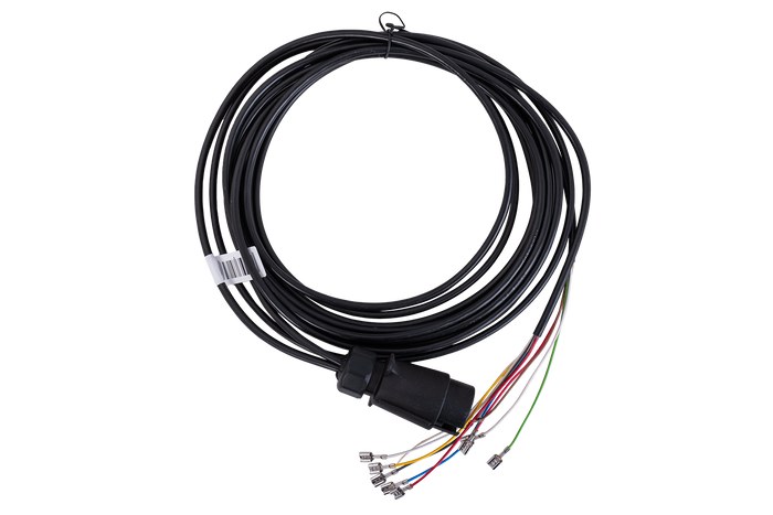 Faisceau électrique pour remorque MANTES 4 m, fiche 7 broches, connecteurs 6,3