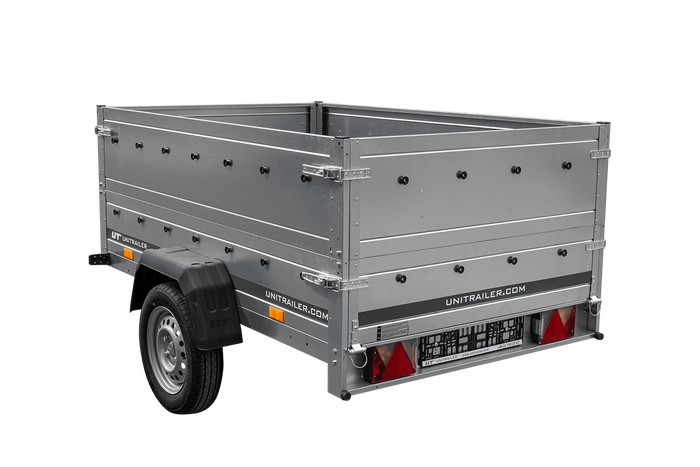 Remorque légère 200x125 UNITRAILER GARDEN 201 KIPP avec ridelles supplémentaires