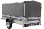 Remorque porte-voitures 264x125 UNITRAILER FORCE 264 KIPP avec châssis H-800 et bâche grise