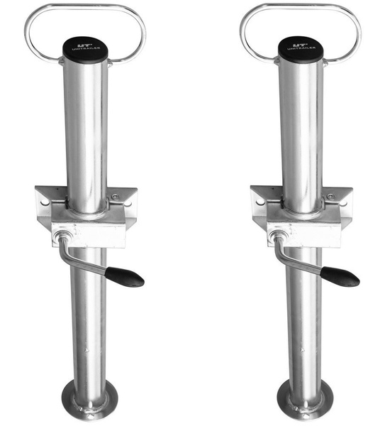 Ensemble de deux béquilles, supports fixes avec collier UNITRAILER 300 kg, 48 mm, 600 mm