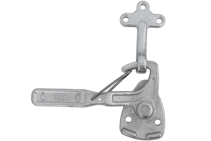 Attelage latéral gauche avec fixation WINTERHOFF WV 10-L + WVG 10-A, fermeture latérale complète remorque