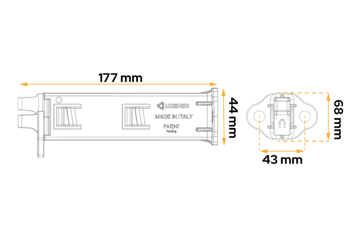 Lot de deux cales de roue pliables LOKHEN ORIGAMY 56 h : 230 mm / kit avec poignée
