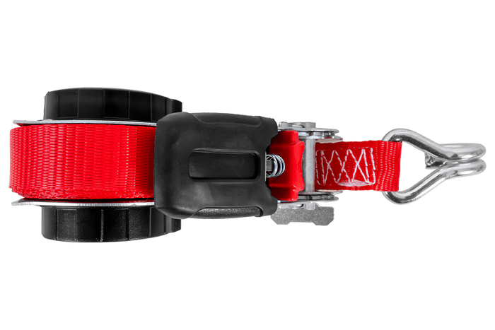 Sangle de transport à enroulement automatique FASTY 5 m/25 mm/0,35 t rouge