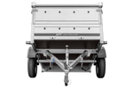 Remorque légère 200x125 UNITRAILER GARDEN 201 KIPP avec ridelles supplémentaires et bâche en aluminium