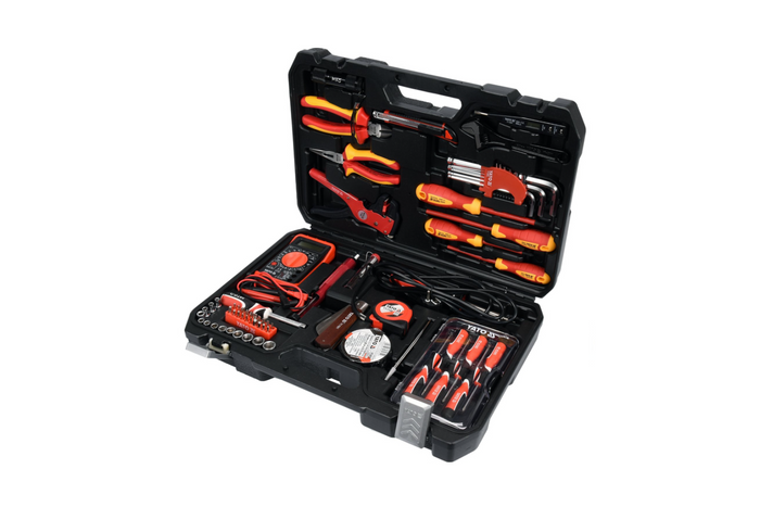 Kit, coffret d'outils d'électricien YATO YT-39009 de 68 pièces