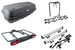 Plateforme avec coffre de remorquage + adaptateur pour le transport de 3 vélos Inter Pack Re-Cargo