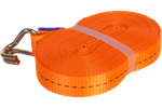 Ensemble de quatre courroies de transport UNITRAILER 12 m/25 mm/1 t orange avec tendeur