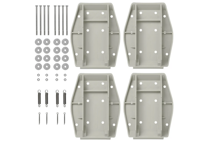 Ensemble de quatre supports stabilisateurs de remorque ProPlus 361519 avec ressort 20,5 x 27,5 cm