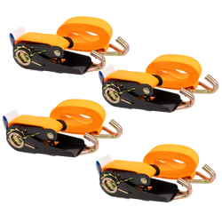 Jeu de quatre courroies de transport orange KAMAR 3 m/25 mm/0,8 t avec tendeur
