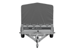 Remorque sur ressorts 230x125 UNITRAILER FORCE 230/R KIPP avec châssis H-800 et bâche grise