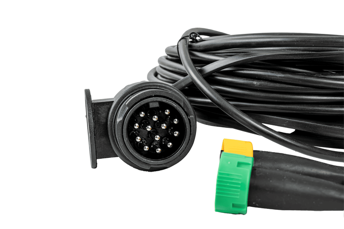 Faisceau électrique MANTES remorque, 7 m, prise 13 broches, 2x baïonnettes 5 broches