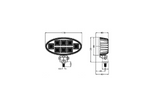  Lampe de travail, réflecteur oval LED TT TECHNOLOGY NOIR TT.13417 ,160 LED, 8900 lm
