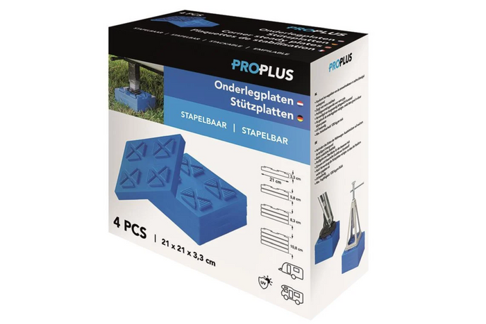 Ensemble de quatre coussinets de stabilisation d'angle pour remorque ProPlus 361538