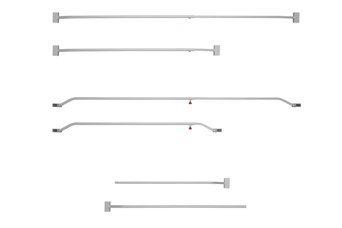 Support de bâche plate pour remorque ProPlus 340918 réglable de 132 à 204 cm