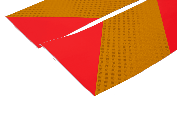 Autocollants, autocollants réfléchissants, HERMON court, plaques de marquage pour véhicules lourds, 565 x 132 mm, gauche + droite