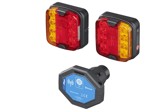Feux arrière LED ProPlus 7 broches, 4 fonctions gauche + droite, magnétiques, Bluetooth
