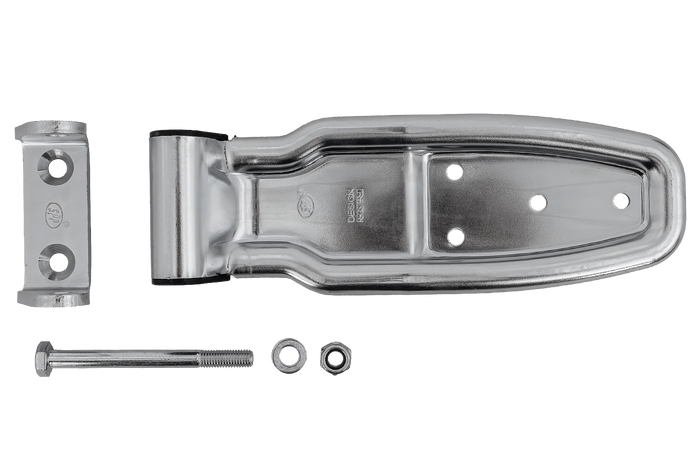 Charnière latérale avec support de montage STEELPRESS HB-01.270-02+UH-01 montage latéral complet de la remorque