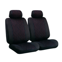 Ensemble de housses de siège auto LAMPA Glamur noires, pour les sièges avant