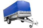 Remorque 264x125 UNITRAILER FORCE 264 KIPP avec châssis H-800 et bâche bleue