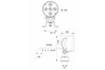 Lampe de travail, réflecteur LED ASPÖCK WORKPOINT 5xLED rond