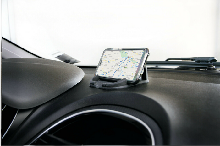 Tapis de téléphone LAMPA Phone-Mat en silicone, organiseur/support de voiture 110 x 110 mm