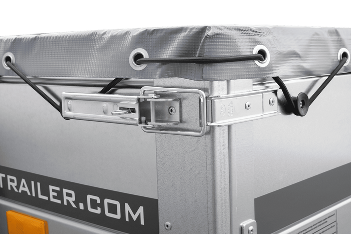 Remorque de jardin 200 Kipp avec roue jockey, châssis H-0 et bâche grise