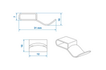 Supports de montage pour installation électrique de remorque ProPlus 343154S, clips de câble 31 mm