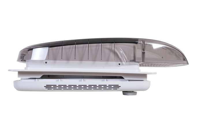 Ventilateur de toit automatique PUNDMANN PLUS FAN pour camping-car avec éclairage et store enrouleur 400×400 mm