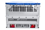 Remorque à un essieu sur ressorts 264x125 UNITRAILER FORCE 264/R KIPP avec côtés en filet, châssis H-0 et bâche bleue