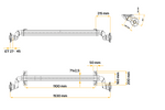 Essieu AL-KO OPTIMA non freiné pour remorque 750 kg 1100 mm 1530 mm 4x100