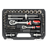 Kit, coffret d'outils YATO YT-38782 1/2'' 1/4" 72 pièces.
