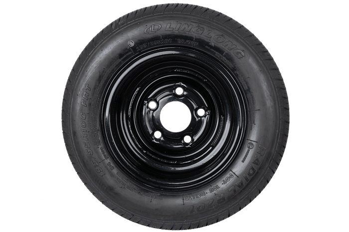 Roue renforcée pour remorque LINGLONG PNEU 195/55 R10C 98/96N JANTE UNITRAILER noire 6Jx10" 5x112 ET:-4