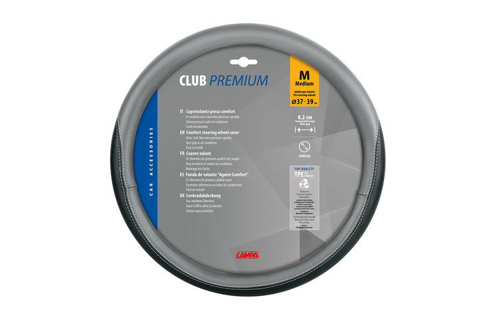 Housse de volant LAMPA CLUB 37-39 cm gris-noir