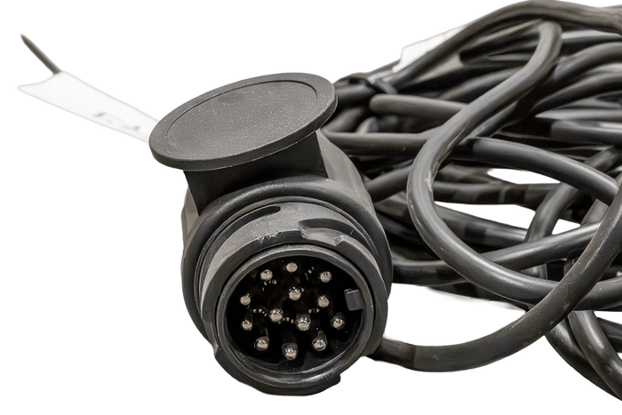 Prise de sortie MANTES, faisceau électrique pour remorque, 5,5 m, connecteurs à baïonnette 13 broches, 2 x 5 broches