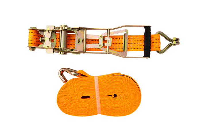 Courroie de transport orange UNITRAILER ERGO 12 m/50 mm/5 t avec tendeur