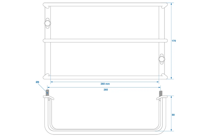 Grille de protection pour feu arrière de remorque ProPlus, cache feu arrière 260 x 170 x 80 mm