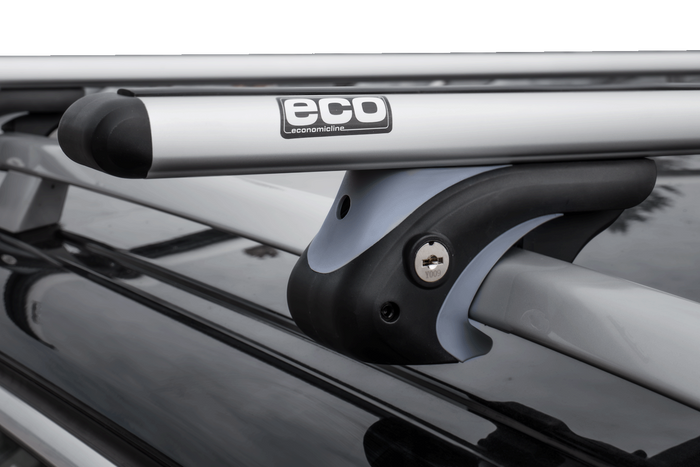 Barres de toit Eco Alubase 120 - barres de toit universelles en aluminium pour rails ouverts