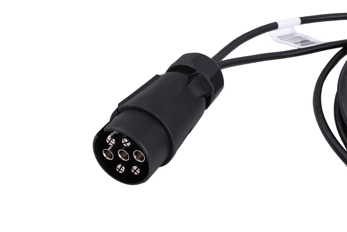 Faisceau électrique pour remorque MANTES 4 m, fiche 7 broches, connecteurs 6,3