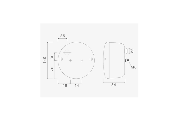 Feu de recul ASPÖCK baïonnette 5 broches universelle