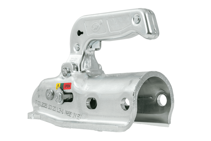 Attelage à boule STEELPRESS BC-3000.1D-00-00+Z2 pour remorque de 3 000 kg avec timon tubulaire de 35 à 50 mm