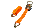Ensemble de quatre courroies de transport UNITRAILER orange de 2 m/35 mm/2 t avec tendeur