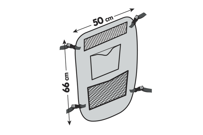 Cloison de séparation pour chien LAMPA PET-4 barrière fixée aux sièges avant 50x66cm