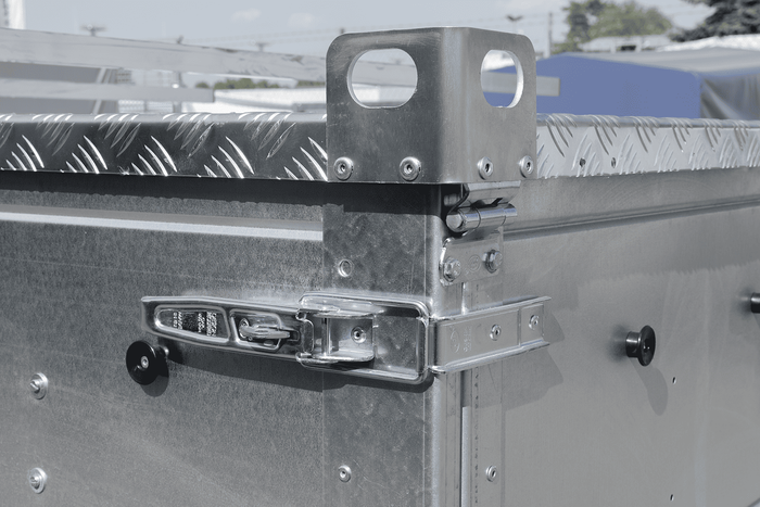 Remorque légère 200x125 UNITRAILER GARDEN 201 KIPP avec ridelles supplémentaires et bâche en aluminium