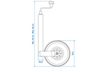 Roue jockey ProPlus 341507 150 kg 48 mm 650-880 mm