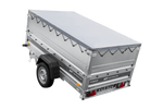 Remorque sur ressorts 230x125 UNITRAILER FORCE 230/R KIPP avec ridelles supplémentaires, châssis H-0 et bâche grise